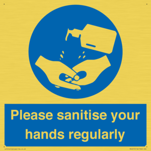 Please sanitise your hands regularly
